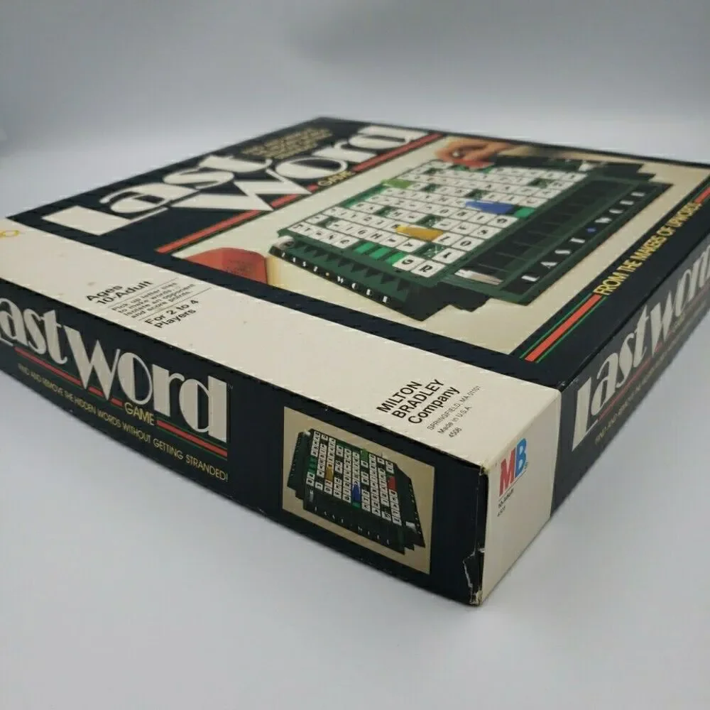Last Word Vintage Board Game from Makers of Upwords Milton Bradley 1985 Complete
